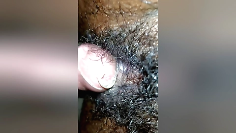 Hot indian brunette with a hairy pussy and a fat booty