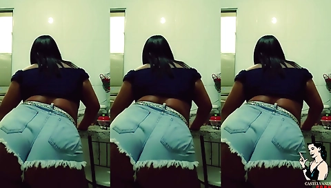 Amateur brunette with big tits gets fucked by herself