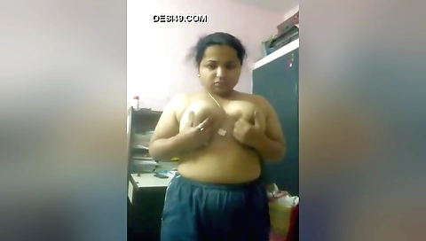 Riktika shows off her petite body and sexy tits in solo video