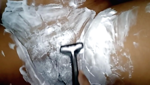 Indian girl with hairy body and moaning in POV porn