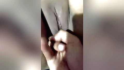 Indian girl is masturbating her pussy in bed in POV