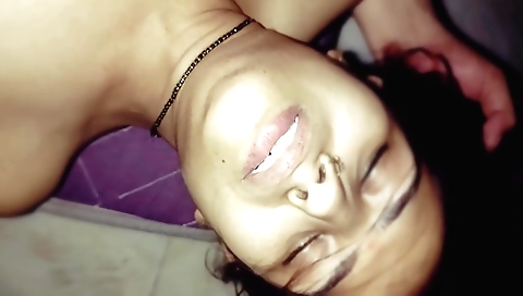 Busty brunette with a round booty and juicy tits gets her hole fucked