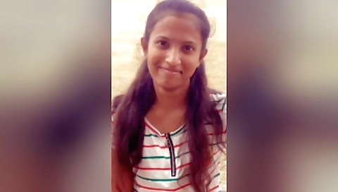 Brunette teen in a sexy lingerie has a hairy pussy