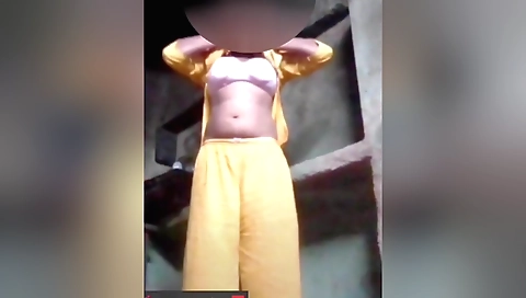 Big tit brunette is playing with her clit on camera