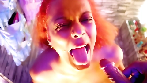 Big booty redhead milf with a tight body in a sports bra