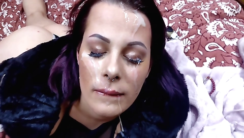 A beautiful brunette babe is getting her ass licked