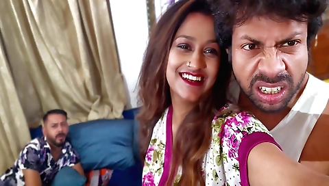 Busty brunette with a tattooed body gets double penetrated