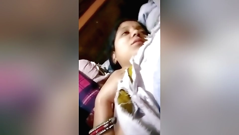 Hot brunette in her white panties 18+ and moans loud