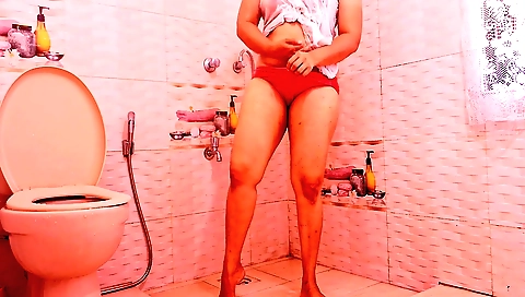 Solo female towel in bed and showering with a towel