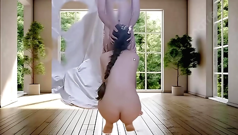 Indian girl with small tits and a thin body first time having sex