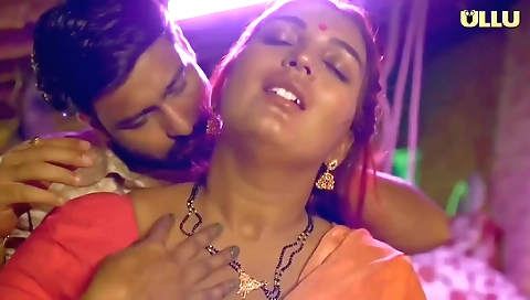 Indian wife with big tits is fucked by her husband outside