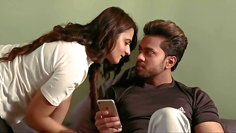 Busty brunette with big boobs and a sexy face gets fucked