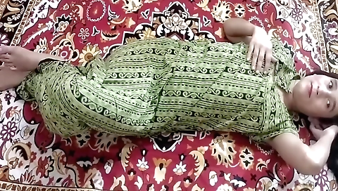 Hot brunette in bikini caught by stepdad in bathroom