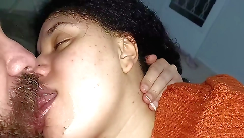 Indian brunette with a big ass gets her mouth licked