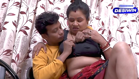 Chubby girl with big natural tits fucked with some cunning