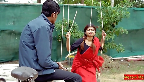 Indian brunette with big natural tits fucked outdoors