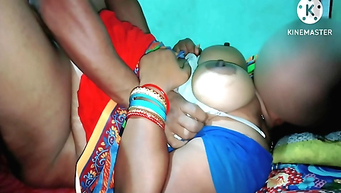 Busty indian chick with hairy pussy gets ready for sex