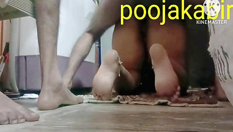 Indian chick in lingerie shows husband how to pay rent
