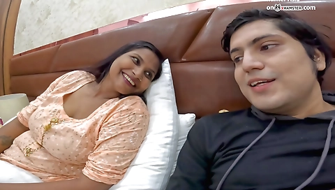 Amateur milf with big tits riding a dildo in hotel