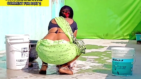 Indian girl sucking her own big dick in hot solo porn