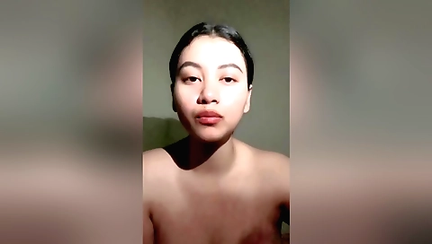 Hot brunette 18+ amateur solo video with beautiful face