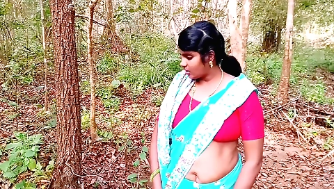 Busty indian brunette hairy slut riding cock outdoors
