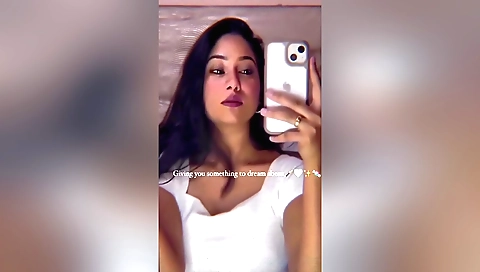 Sexy brunette 18+ solo video made with her boyfriend