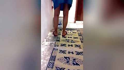 Sweet amateur solo female wears pantyhose and gets naked