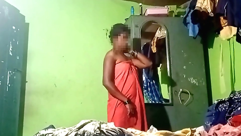 Indian mature slut gets fucked after cleaning her body