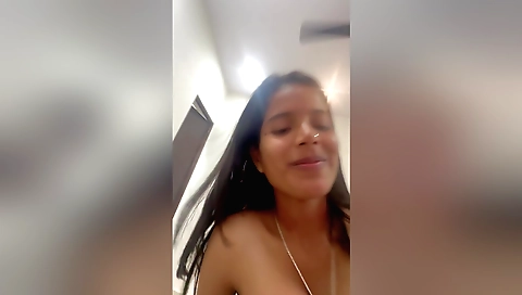 Indian big booty girl rides a huge cock on a hot video