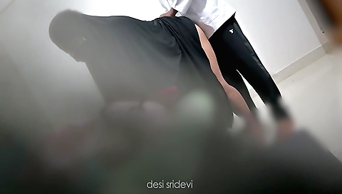 Indian girl with a small body is showing us her bare skin