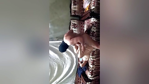 Indian stepmom fucked in different positions on a webcam