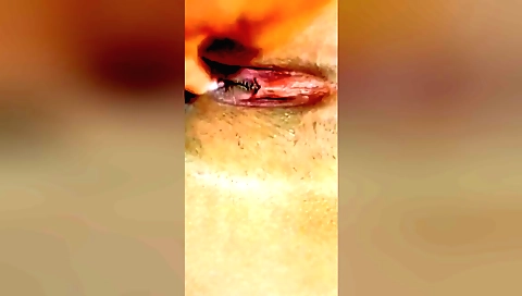 Indian solo girl in a sexy outfit doing her hand job