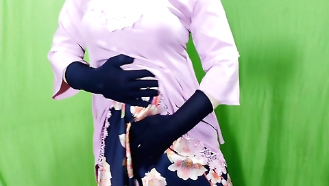 Indian housewife in the village housewife's room video