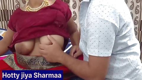 Indian brunette and her stepbrother are fucked together