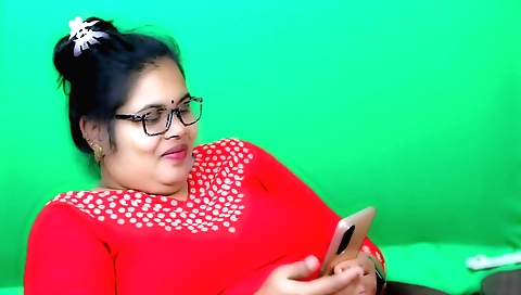 Hot brunette with a big ass in a red dress solo video