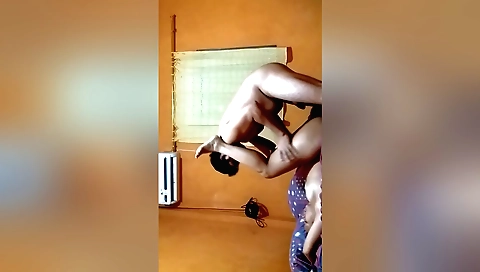 Chinese milf with a long round ass makes it very hot