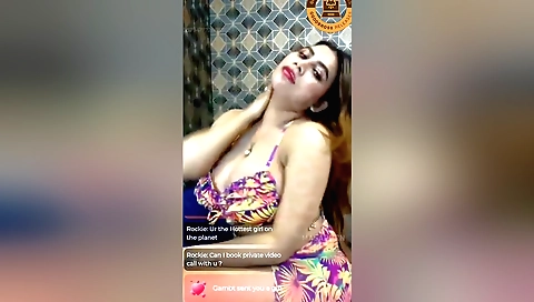 Rivika mani shows her big natural tits in webcam vid