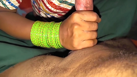 Indian woman with a huge cock is getting a creampie on