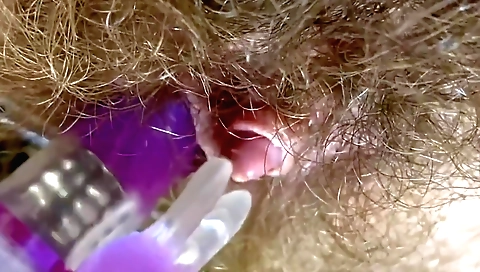 Sexy amateur girl enjoys her pussy filled with a toy