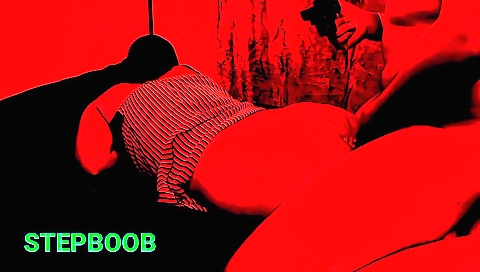 Brunette beauty in a dress is showing her body on webcam