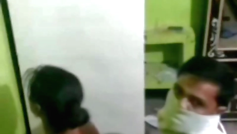 Amateur brunette in doggy style standing sex video