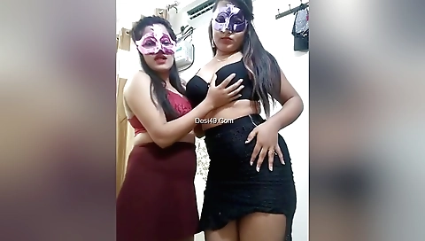 Indian lesbian in web cam videos show off sexy bodies