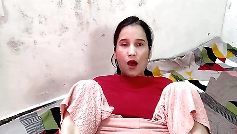 Indian schoolgirl in pink panties and dress gets naked in bathroom