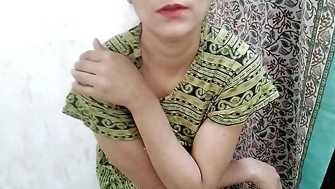 Indian solo female in sexy night dress is standing