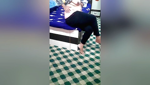 Indian solo amateur masturbation with cup of water