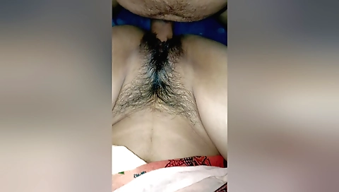Hairy indian amateur video with a girl sucking a dick