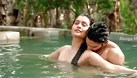 Brunette indian babe in sexy underwear is in a hot outdoor sex video