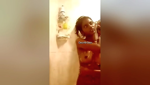 Indian teen has a kinky day on her own with a shower