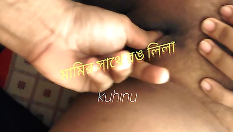 Indian hottie deshi aunty with a hairy pussy gets a creampie